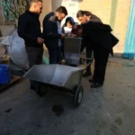 بازدید و بازرسی دستگاه شعله افکن و گاری حمل گوساله